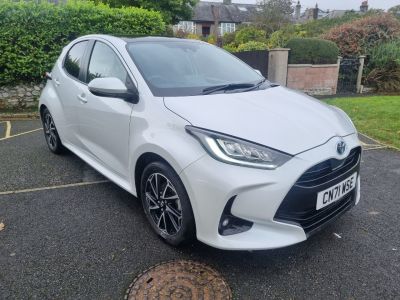 Toyota Yaris 1.5 Hybrid Design 5dr CVT Hatchback Petrol / Electric Hybrid White at McMullin Motors Plymouth